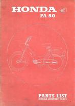 Honda PA50 Parts List onderdelenlijst bromfiets, Ophalen of Verzenden, Zo goed als nieuw