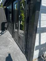 2 open slaande (schuur) deuren dubbelglas, Doe-het-zelf en Verbouw, Deuren en Horren, Ophalen, 120 cm of meer, 200 tot 215 cm