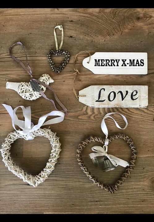 6 Stuks wanddecoratie totan vogel, hart v bellen, 2 x bordje, Huis en Inrichting, Woonaccessoires | Wanddecoraties, Ophalen of Verzenden