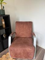 Cognac fauteuil, Ophalen, 75 tot 100 cm, Zo goed als nieuw, Metaal