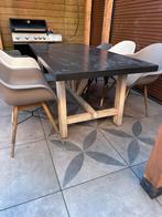 Rechthoekige tuintafel 210x90, Tuin en Terras, Tuintafels, Ophalen of Verzenden, Gebruikt, Rechthoekig, Hout