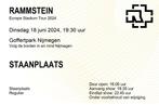 2x ticket Rammstein veldkaarten 18-06-2024, Tickets en Kaartjes, Juni, Twee personen, Hard Rock of Metal