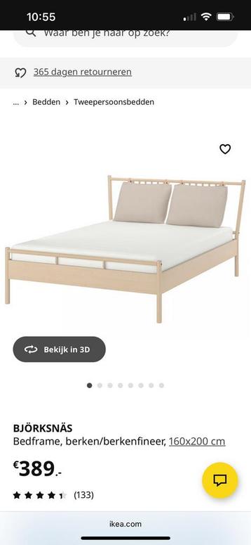 Ikea Bjorksnas bedframe, 160 cm - afbeelding 4