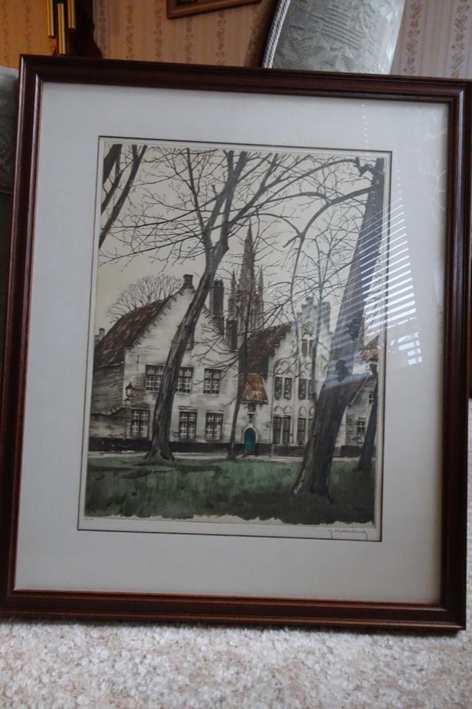Ets van Roger Hebbelinck. O.L. Vrouwekerk te Brugge, Antiek en Kunst, Kunst | Etsen en Gravures, Ophalen of Verzenden