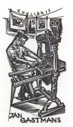 1595 Ex Libris België : Gerard Gaudaen, z.j., Antiek en Kunst, Kunst | Etsen en Gravures, Verzenden