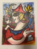 Orgineel werk op papier Fabrice  Clown, Ophalen of Verzenden