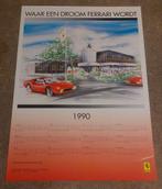 Ferrari vintage 1990 kalender als poster., Verzamelen, Posters, Ophalen of Verzenden, Gebruikt, A1 t/m A3, Overige onderwerpen
