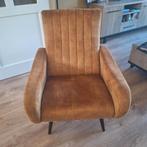 Goudkleurige fauteuil, Huis en Inrichting, Fauteuils, Ophalen, Zo goed als nieuw, Stof, 50 tot 75 cm