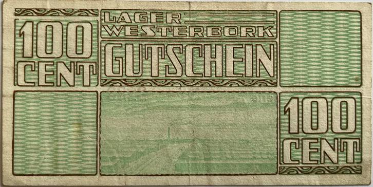 Kamp Westerbork hele nette 100 cent 1944, Postzegels en Munten, Bankbiljetten | Nederland, Los biljet, Ophalen of Verzenden
