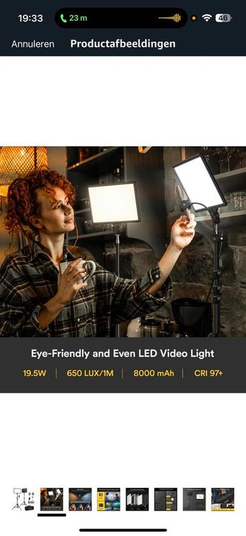 RALENO LED Videolampen Set met Statief beschikbaar voor biedingen