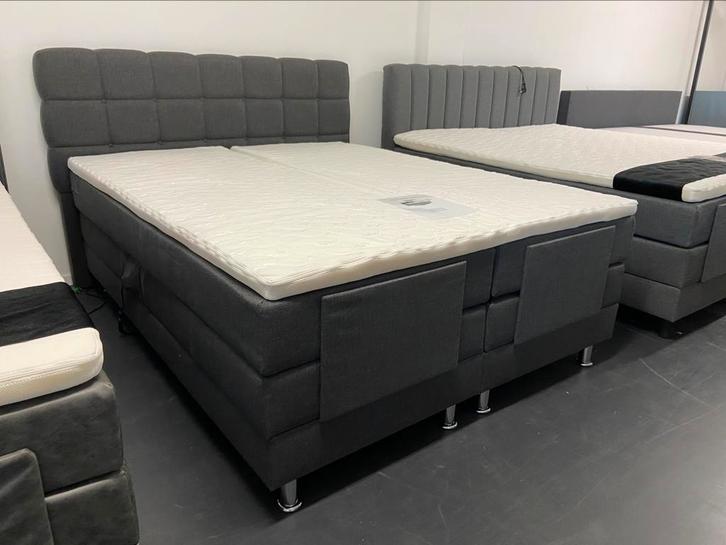 Nieuwe elektrische verstelbare Boxspring Antraciet of Beige, Huis en Inrichting, Slaapkamer | Boxsprings, Nieuw, 200 cm, Tweepersoons