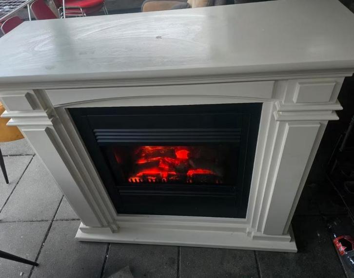 Elektrische Sfeerhaard met Ombouw, Huis en Inrichting, Haarden, Zo goed als nieuw, Elektrische haard, Ophalen