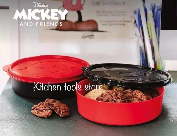 tupperware set bewaarbakjes disney mickey mouse 2x500ml, Huis en Inrichting, Keuken | Tupperware, Nieuw, Overige typen, Rood, Ophalen of Verzenden