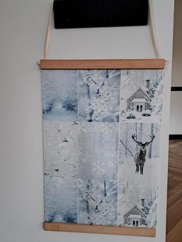 Winterse Wanddecoratie met Houten Frame beschikbaar voor biedingen