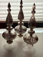 Glazen ornamenten  zilverkleurig, Ophalen of Verzenden, Zo goed als nieuw