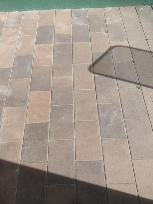 Mooie partij terrasstenen 11 vierkante meter, Tuin en Terras, Tegels en Klinkers, Gebruikt, Klinkers, Beton, 10 m² of meer, Ophalen