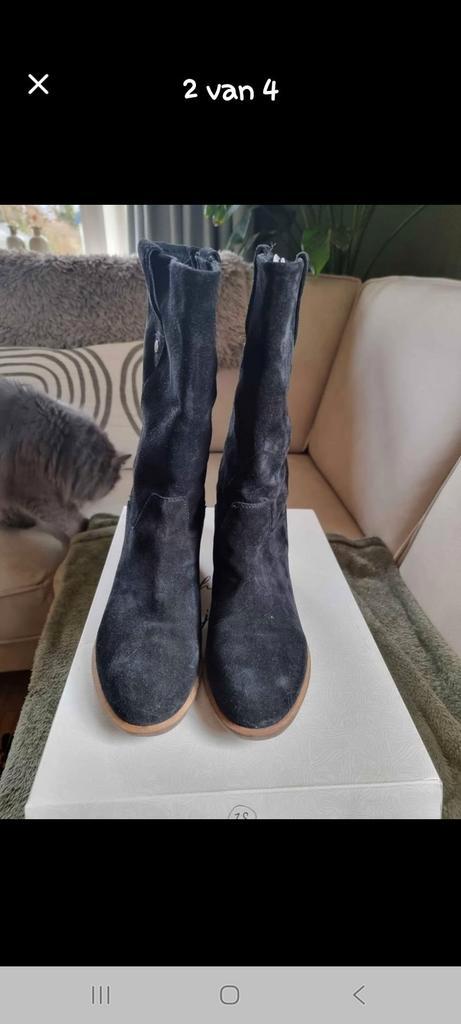Zusss suede instap laarsjes 41, Kleding | Dames, Schoenen, Zo goed als nieuw, Zwart, Ophalen of Verzenden