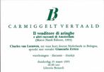 Uitnodiging S. Carmiggelt, Il venditore di aringhe., Ophalen of Verzenden, Nieuw