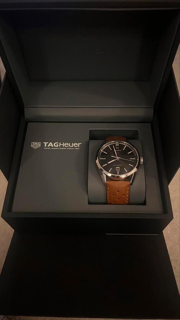 TAG HEUER CARRERA DATE ‘NEW’, Sieraden, Tassen en Uiterlijk, Horloges | Heren, Zo goed als nieuw, TAG Heuer, Leer, Ophalen