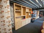 Eiken wandkast L250cm x H220cm x D35cm Showroom model, Ophalen, 200 cm of meer, Eikenhout, Nieuw