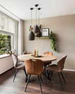Ronde eiken eetkamertafel van Table du Sud, Ophalen, Zo goed als nieuw, Vijf personen of meer, 100 tot 150 cm