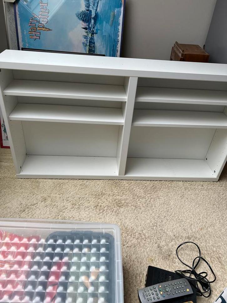 Witte Boekenkast met Planken, Huis en Inrichting, Kasten | Boekenkasten, Zo goed als nieuw, 100 tot 150 cm, Minder dan 100 cm