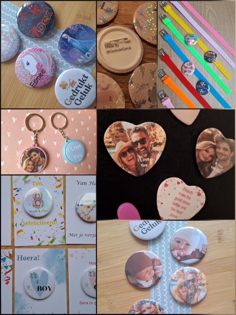 Hartjes, magneten, buttons, paperclips, SOS bandjes, Ophalen of Verzenden, Nieuw, Versiering