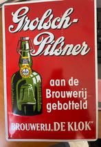 Grolsch-Pilsener - Brouwerij  DE KLOK -, Verzamelen, Ophalen of Verzenden, Gebruikt