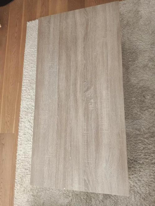 Salontafel 120x60x45 rechthoek met onder plank, Huis en Inrichting, Tafels | Salontafels, Gebruikt, Minder dan 50 cm, 50 tot 100 cm