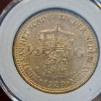 1929 Wilhelmina ½ Gulden, ½ gulden, Zilver, Ophalen of Verzenden, Koningin Wilhelmina