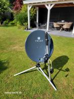 Schotel antenne op statief met verlenging en sateliet zoeker, Caravans en Kamperen, Ophalen, Zo goed als nieuw