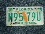 Kentekenplaat licenseplate Florida Palm Beach USA, Verzenden, Gebruikt, Auto's