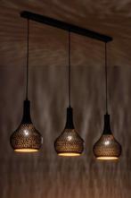 Stalen 3-delige hanglamp - Sfeervol!, Ophalen, Gebruikt, Metaal, Minder dan 50 cm