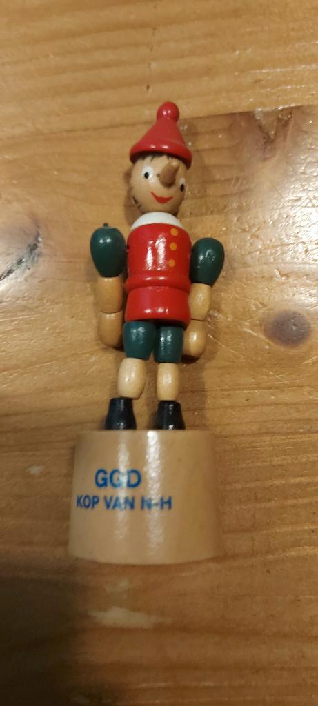 Pinokkio, Drukfiguurtje, Hout, Verzamelen, Poppen, Zo goed als nieuw, Pop, Ophalen of Verzenden