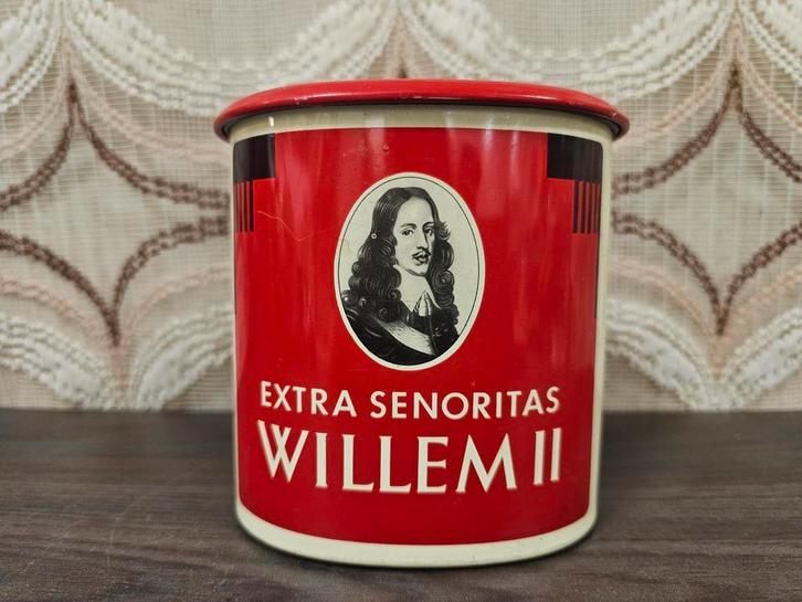 Vintage Willem II Extra Senoritas Sigarenblik, Verzamelen, Blikken, Gebruikt, Overige, Overige merken, Ophalen of Verzenden