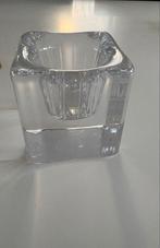 Kosta Boda Waxinelichthouder Gesigneerd G. Warff, Huis en Inrichting, Overige materialen, Gebruikt, Wit, Ophalen of Verzenden