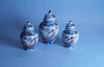 3 Chinese Gemberpotten - Shogun Dynasty beschikbaar voor biedingen