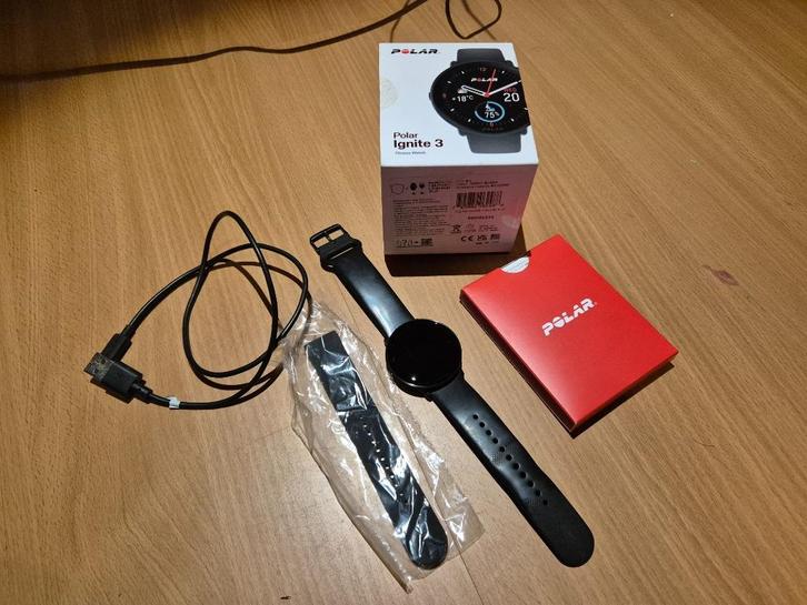 Z.g.a.n. Polar Ignite 3, Sieraden, Tassen en Uiterlijk, Sporthorloges, Zo goed als nieuw, Zwart, Afstand, Calorieverbanding, Conditie