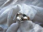 Mooie Zilveren Ring met Bergkristal - maat 19 3/4 en 20 3/4, Sieraden, Tassen en Uiterlijk, Antieke sieraden, Met edelsteen, Zilver