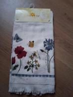 Clayre & Eef handdoek vlinders bloemen, Huis en Inrichting, Ophalen of Verzenden, Nieuw, Handdoek