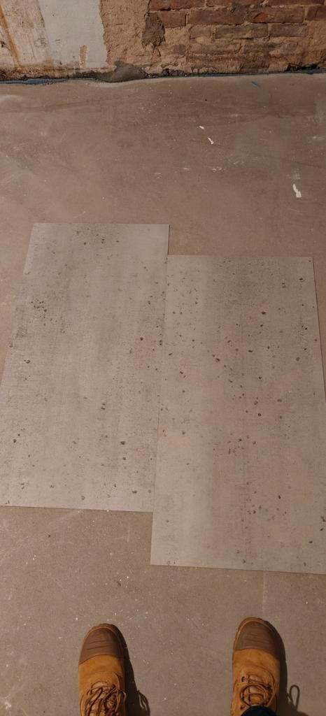 Tarkett Vinyl Stroken - Cement Vast Betonlook, Doe-het-zelf en Verbouw, Tegels, Nieuw, Vloertegels, Overige materialen, 60 cm of meer