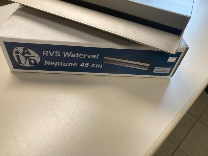 Neptune RVS Waterval 45 cm., Tuin en Terras, Waterpartijen en Fonteinen, Nieuw, Waterval, Rvs, Ophalen of Verzenden