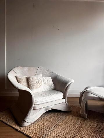 Betty Cobonpue Scultura rotan Fauteuil Mid century vintage beschikbaar voor biedingen