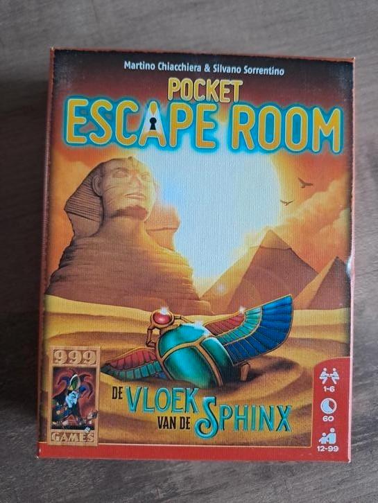 Pocket Escape Room - De Vloek van de Sphinx, Hobby en Vrije tijd, Gezelschapsspellen | Kaartspellen, Zo goed als nieuw, Ophalen of Verzenden