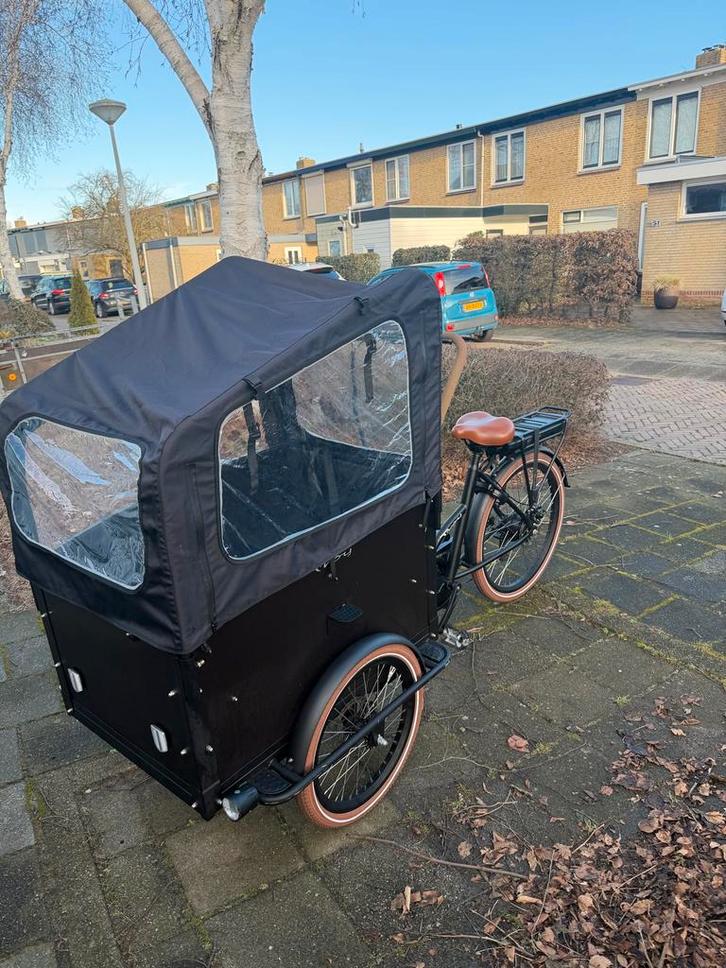 Troy Bakfiets met Huif, Fietsen en Brommers, Fietsen | Bakfietsen, Gebruikt, Overige merken, 2 kinderen, Elektrisch, Ophalen