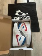 Nike Air Jordan 1 Mid White Red Royal University Maat EU38, Nieuw, Jordan 1, Sneakers of Gympen, Verzenden