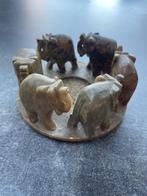 Beeldje: kring olifanten van speksteen., Ophalen of Verzenden