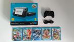 Wii U 32 GB zwart in doos met 5 Games + Pro controller, Ophalen of Verzenden, Zo goed als nieuw, Met 2 controllers, Met harde schijf