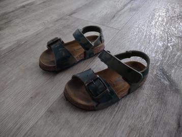 Prachtige groene lederen sandalen, Hush Puppies, maat 24. beschikbaar voor biedingen