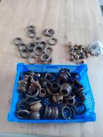 Vintage Houten Gordijnringen & Deurknoppen, Ophalen of Verzenden, Gebruikt, Bruin, Hout vintage